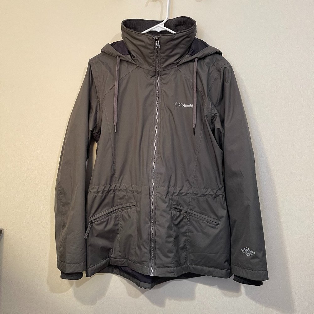 Columbia Omnitech Waterproof Fleece Lined Hooded Jacket